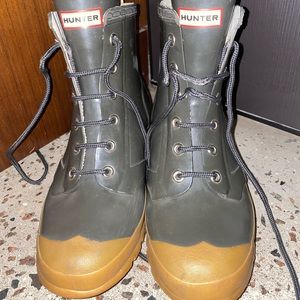 Hunter rain boots lace up ankle